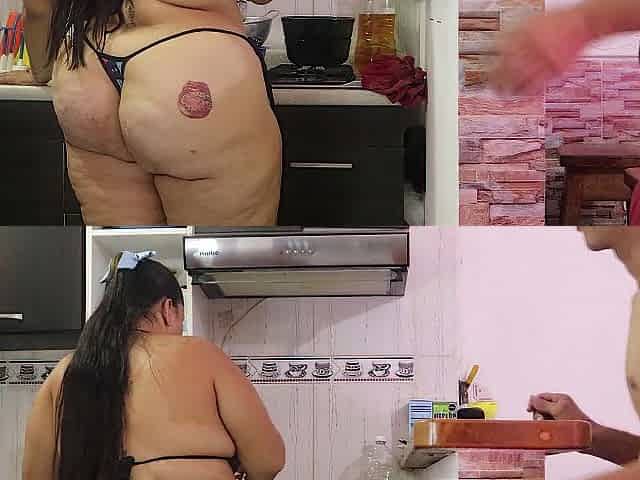 MY BOYFRIEND'S UNFAITHFUL NEPHEW BANGS ME IN THE KITCHEN AND NEARLY CAUGHT US