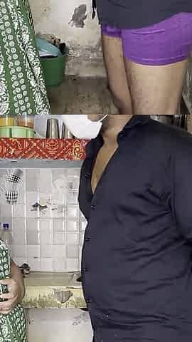 Full night non stop fucking in the kitchen of brother-in-law and sister-in-law, hard desi fuck all night