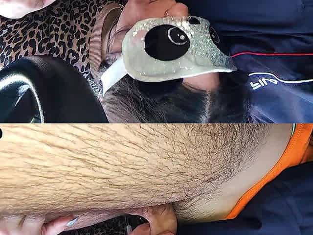 Nice-looking oral-job in the car by amateur pair ElivaLove