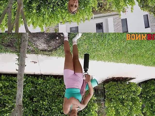 Stretching Yoga Vagina in Bonk Bus