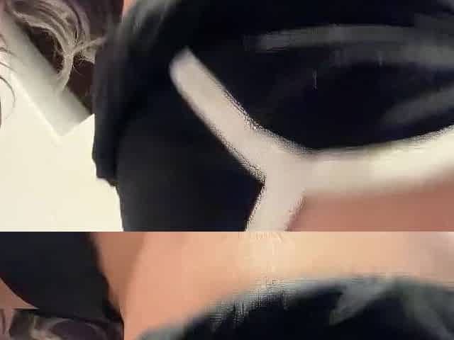 Cute cheerleader gets very excited in her trainer's bath