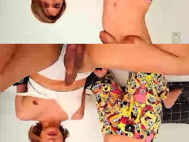 Petite lesbian babe duo licking and fingering pussy close up