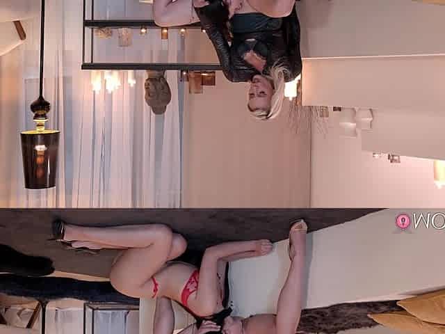 Lilly Bella makes out with Brittany Bardot before licking her cunt