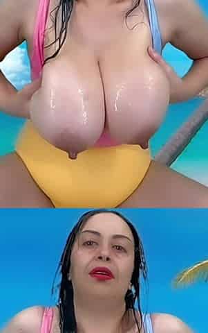 Huge Tits Oiled and Milked
