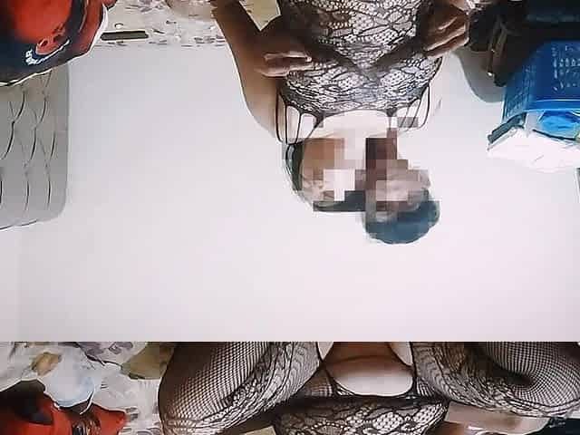 My Stepaunt's Chubby Body Is Sexy with Her Lingerie