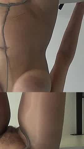 Fucking a Sex Machine in a New Nylon Suit