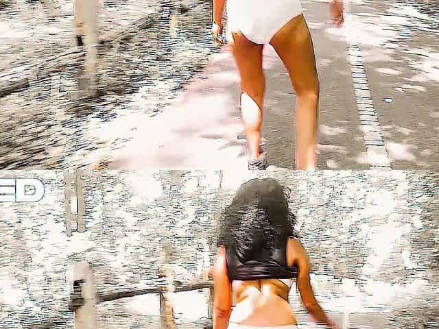 Jungle The Woods Outside Public Bike Trail Solo Female Exhibitionist Yoga Nude
