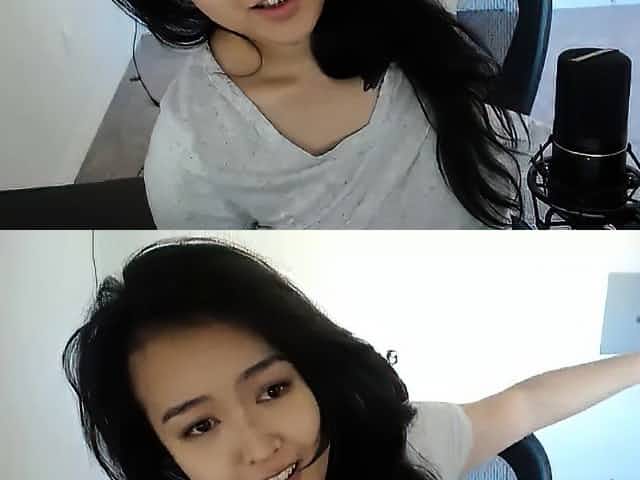 Cute asian chick hot solo masturbation