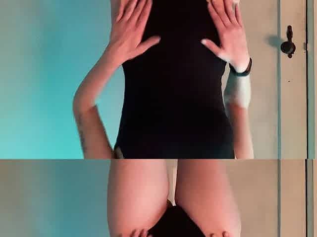sexually excited schoolgirl undresses and desperately masturbates on camera HD