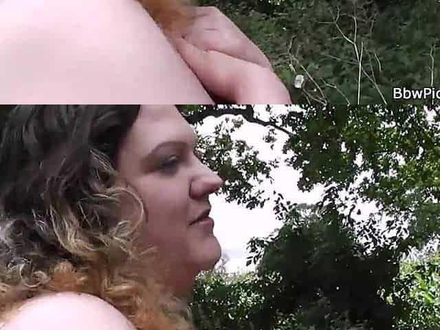Breasty overweight woman is picked up by stranger