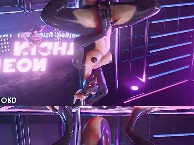 Lizard Furry Masturbating Publicly In The Club