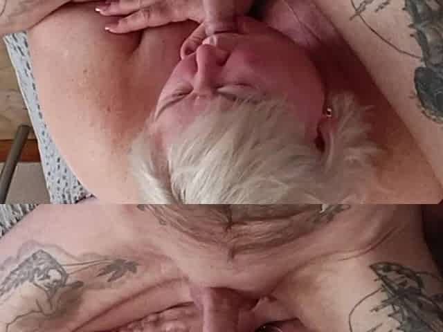 Neighbor Sucks Cock so Well with a Mouthful Until I Cum