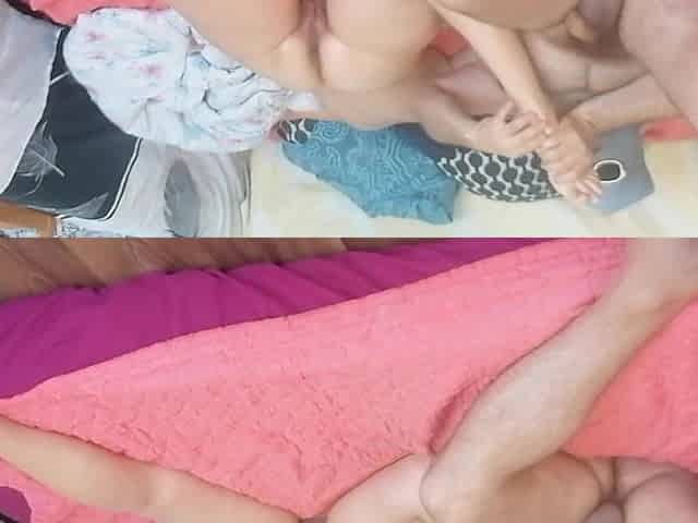 Sensual Massage of a Sexy Couple with Oil on the Body.