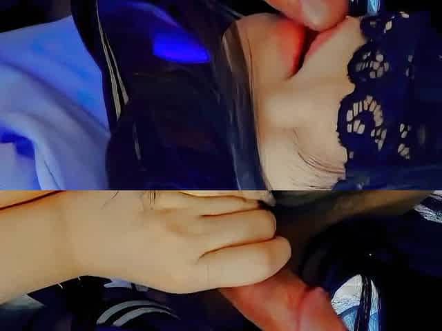 Amateur Asian Lady blowjobs and jerking