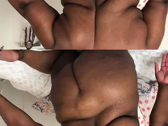 Fat Nubian plumper spreads fat cunt