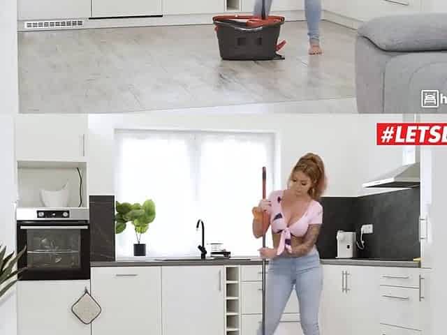 Charlie Dean, Charlie Grey And Charlie Zoe In Horny Stepmother Takes Stepson Into Bath For Foot Job On His Cock