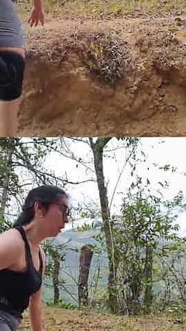 In the centre of a nice-looking Colombian mountain, an built woman