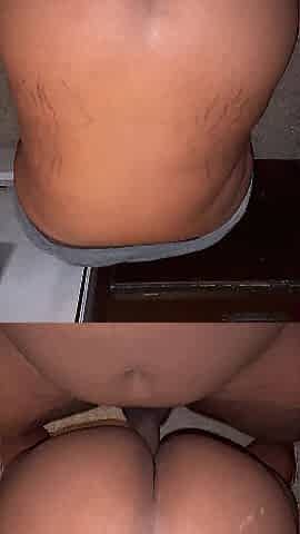 Thick Curvy Black Finds Her Self Bent Over Taking Backshots In The Centre Of Night