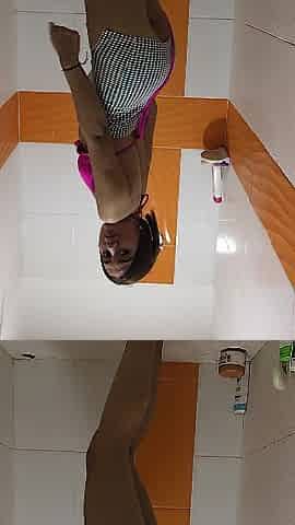 SEXY HOTTY TAKES A SHOWER AND MAKES A CLIP FOR HER STEPFATHER