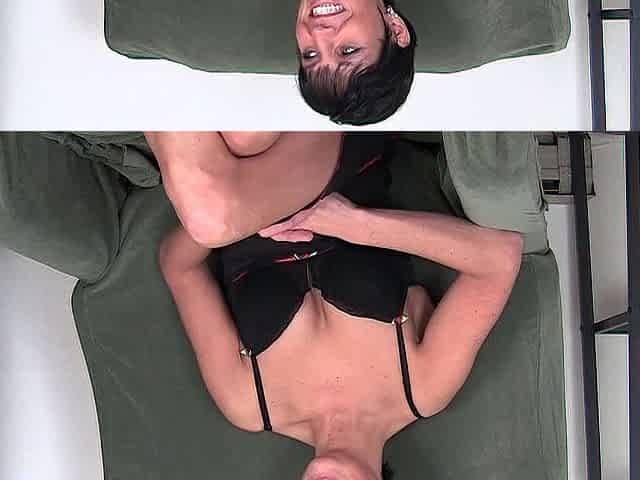 Busty brunette solo masturbation