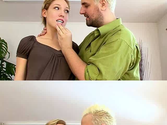 Hot blonde ass getting doggystyle in toilet