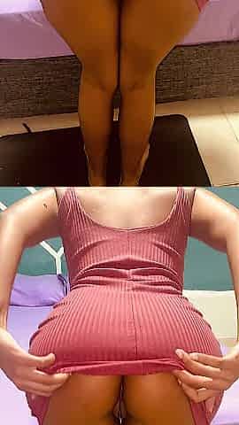 Latin beauty rubs her vagina in advance of gonna work