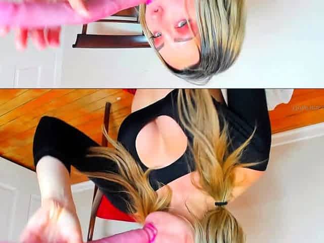 Fiery mature amateur busty blonde solo pussy toying