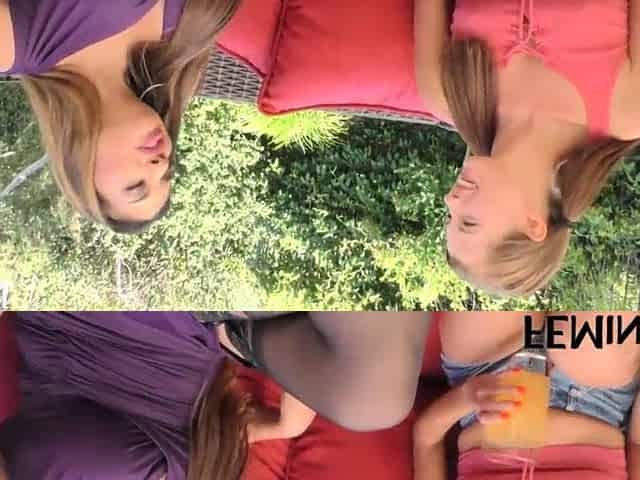 FEMINGE 4K - Brunette hair Step Daughter Is Getting Her Snatch Licked By The Pool