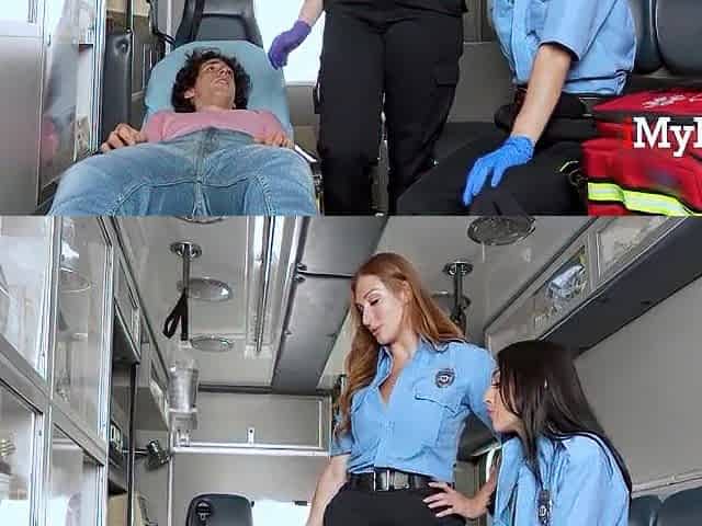 Rude Paramedics Ride A Patient With A Boner