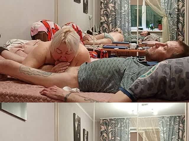 Gentle Blowjob and Hot Cum in Neighbor's Mouth