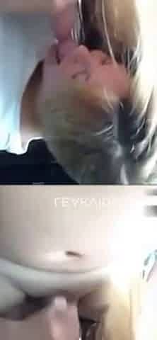 pretty blonde sucks to completion