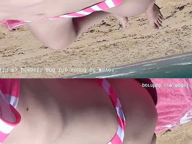 Risky ejaculation on melons on public beach!!