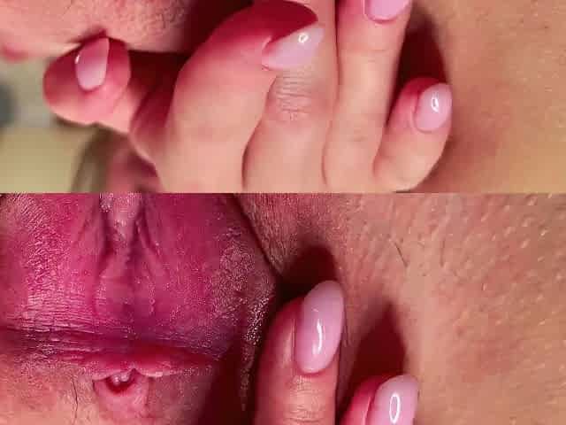 Cummy amateur pussy close up