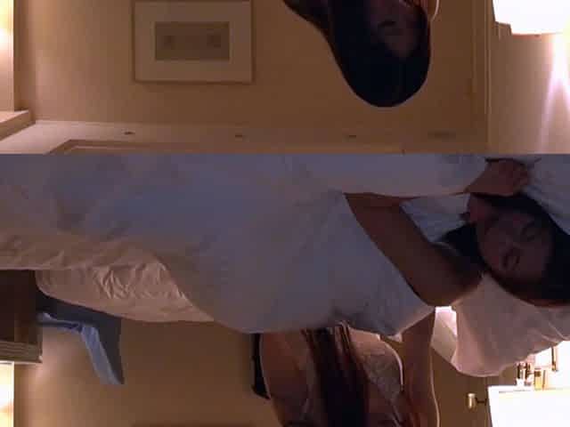 Japanese teen in white cotton panties masturbates