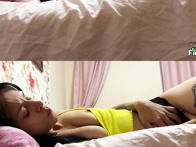 I Fucked My Friends Stepmom While She Was Masturbating in Her Bed and Cum in Her Pussy