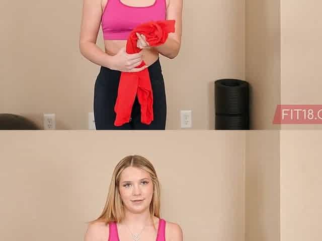 Fit18 - Becky Summer - 103lbs - I Creampie Short Blue Eye Blond Teen In Leotard