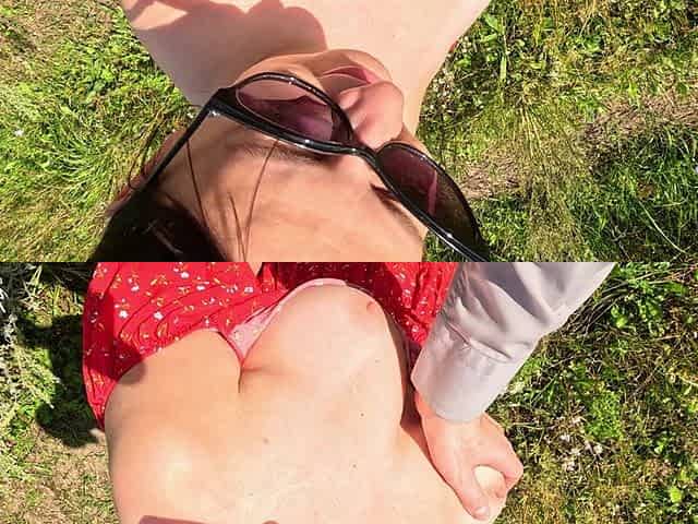 Country Girl Gives a Blowjob Outdoors