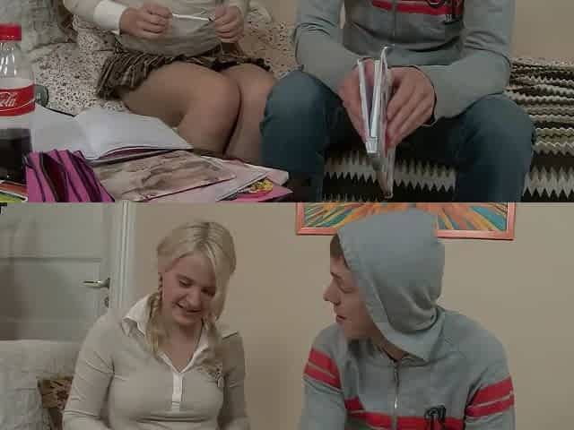 Sexy Blonde Joyce Changes Books For Milos Raw Cock!