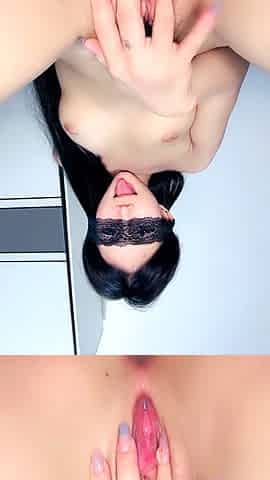 Asian busty teen getting toy fucked hard