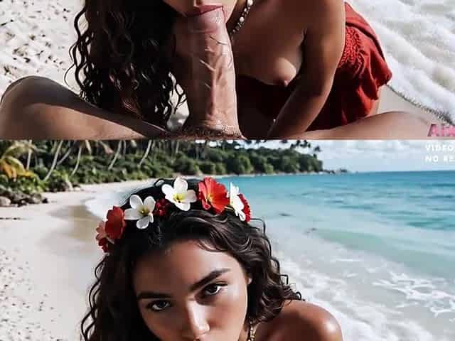 I bang the glamorous Moana on the'sland and cum on her beautiful face. -AixXxShaD- [AI Generated]