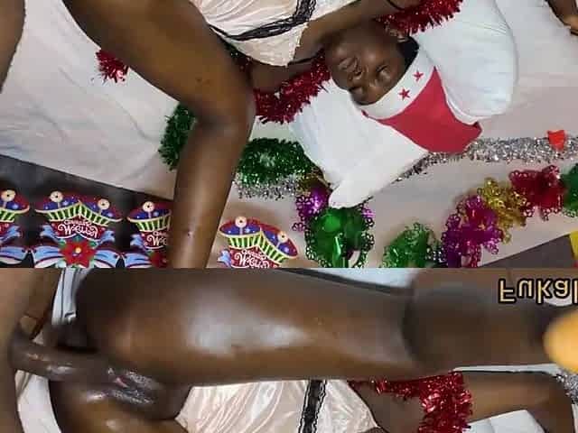 Landlords Black teen daughter screws bbc neighbor as Xmas gift