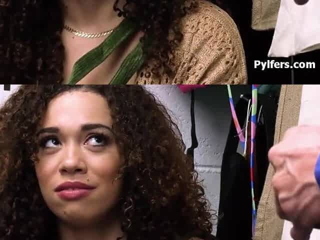 Sextoy thief enjoys a admirable bang and creampie after getting caught