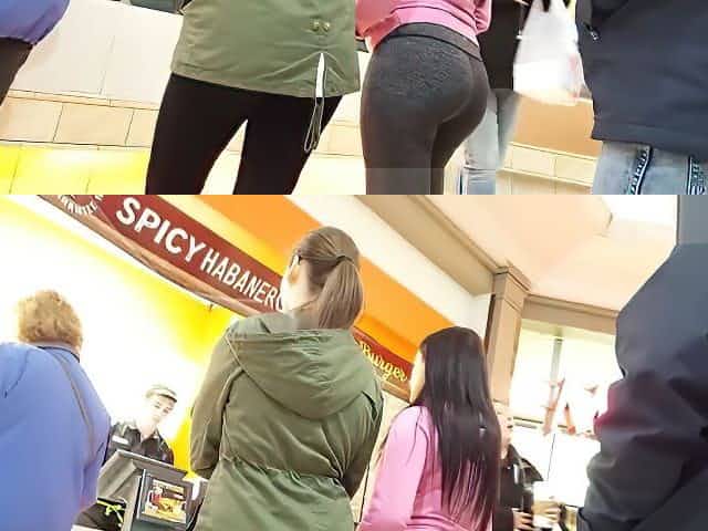 Candid teen bubble butt in yoga pants