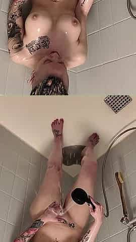 Masturbating in the Shower While Live on Cam