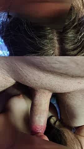 Sexy Amateur Sucks and Rides Taking All His Cum in Her Mouth