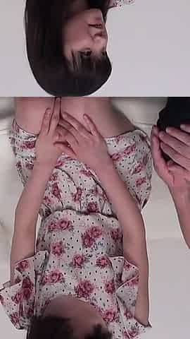18 year old amateur Japanese slut with lots of hair on her pussy spreads her legs to get her pussy stretched