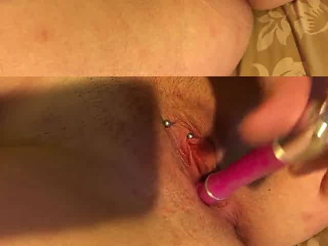 Me playing with my pierced vagina