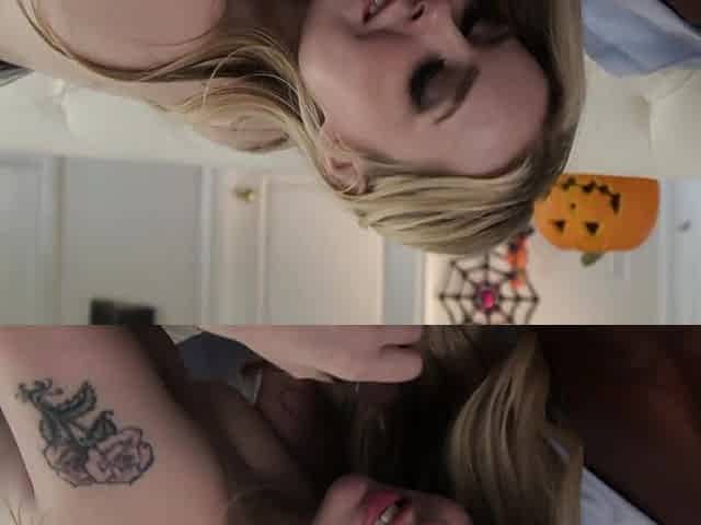 New Sensations - Blonde Babysitter Gets A Thick BBC Spooky