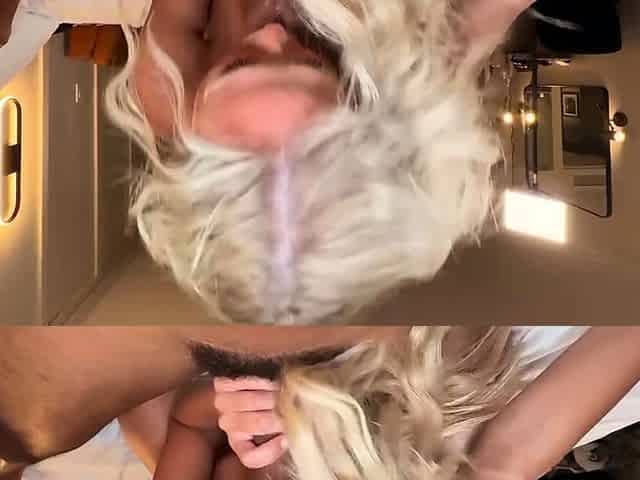 Amateur blondes pov blowjob and hardcore fun with lucky dude