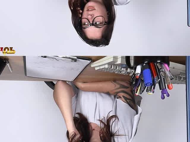 Dominating Boss Repremands Her Foot-loving Secretary's Failure